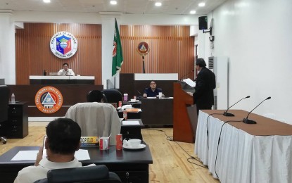 <p><strong>IN SESSION</strong>. The Antique Provincial Board during its regular session on Thursday (Sept. 29, 2022). The legislators passed a resolution sponsored by Board Member Victor Condez requesting to increase to PHP4 million the 2023 budget for blood processing for indigent patients. <em>(PNA photo by Annabel Petinglay)</em></p>