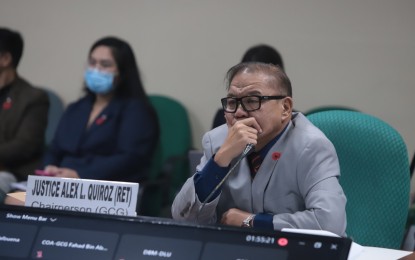<p>Retired Sandiganbayan Associate Justice and Governance Commission for Government-Owned and Controlled Corporations Chairperson Alex Quiroz <em>(Photo courtesy of Senate PRIB)</em> </p>