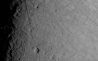 <p>Image taken by NASA's Juno spacecraft during a flyby on Sept. 29, 2022 shows the icy surface of Jupiter's moon Europa. <em>(Photo credit: NASA/JPL-Caltech/SWRI/MSSS)</em></p>