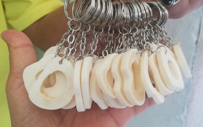 <p><strong>'BULALO' KEYCHAINS.</strong> These keychains are carefully prepared, crafted, and sewn by 'Carlo', a person deprived of liberty at the Baguio City Jail Male Dorm using 'bulalo' bone. The Bureau of Jail Management and Penology allows PDLs to participate in livelihood activities not just to earn but to hone their skills that they can use once they return to the community upon release. <em>(PNA photo by Liza T. Agoot)</em></p>