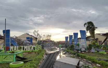 <p><strong>TYPHOON-DAMAGED SCHOOL</strong>. An elementary school in Barangay Malimba, Gapan City, Nueva Ecija is among the learning institutions badly damaged by Super Typhoon Karding.  The Department of Education-Central Luzon (DepEd 3) said it is continuously conducting quick responses to schools hit by the typhoon. <em>(Contributed Photo)</em></p>