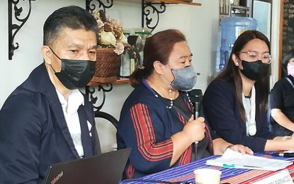 <p><strong>OPPORTUNITIES, NEW JOBS.</strong> Department of Trade and Industry Cordillera Administrative Region regional director Juliet Lucas (center) said digitalization of the micro, small and medium enterprises creates opportunities and creates new jobs especially for those working in the sector. Lucas said government agencies collaborate to further boost the MSMEs where over 75 percent of the region's workers are employed. <em>(PNA photo by Liza T. Agoot)</em></p>