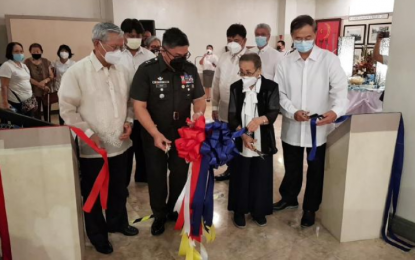 <p><strong>FVR EXHIBIT.</strong> Former First Lady Amelia Ramos graces the launch of the FVR exhibit at the Armed Forces of the Philippines (AFP) Museum in Camp Aguinaldo, Quezon City on Wednesday (Oct. 5, 2022). The AFP organized the exhibit as a tribute to the late former President Fidel V. Ramos’ achievements as a soldier and a leader for over five decades. <em>(Contributed photo)</em></p>