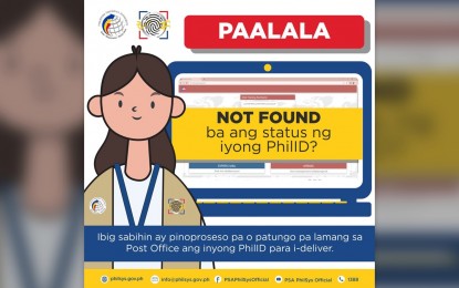 <p><strong>INFO MATERIAL</strong>. One of the information materials of the Philippine Statistics Authority (PSA) on the national identification system. As of end of August, only 934,627 national identification cards have been delivered in Eastern Visayas, representing 27 percent of the 3.46 million residents who completed the two-step registration process of the PhilSys.<em> (PSA image)</em></p>