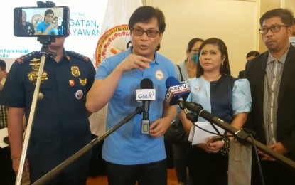 <p>DILG Secretary Benjamin Abalos Jr. <em>(Screengrab from DILG Facebook live video)</em></p>