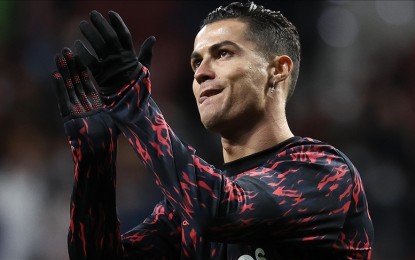 <p>Cristiano Ronaldo of Manchester United</p>