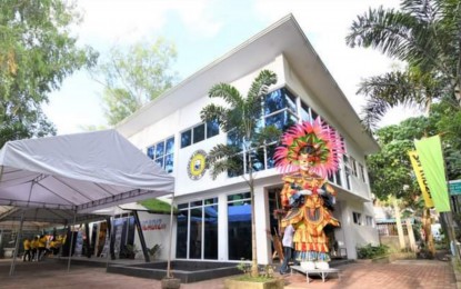 <p><strong>NEW PAVILION</strong>. The reconstructed themed pavilion of Cadiz City, Negros Occidental at the Panaad Park and Stadium in Bacolod City is inaugurated on Wednesday (Oct. 12, 2022). All 31 local government units in the province are participating in the “Masskara sa Panaad,” showcasing their respective booths with a display of their local products. <em>(Photo courtesy of PIO Negros Occidental)</em></p>