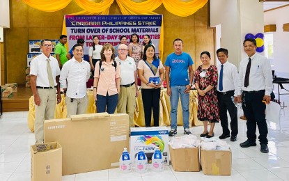 <p><strong>LEARNING AID</strong>. Some of the PHP1.23 million worth of equipment and learning needs provided by Latter-day Saint Charities to some schools in the towns of Capoocan and Carigara in Leyte during the turnover on Oct. 13, 2022. The organization donated 185 armchairs, four laptops, five 42-inch smart televisions, 10 printers, six tents for senior high school, 3,300 hygiene kits, and 400 rims of bond paper.<em> (LDSC photo)</em></p>