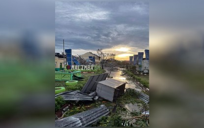 <p><strong>DAMAGED</strong>. The Department of Public Works and Highways conduct an investigation into the damage brought by the recent Super Typhoon Karding on structures of a public school in Barangay Malimba, Gapan City, Nueva Ecija. The investigation was made following a call for an investigation from Senator Robin Padilla, who raised the issue of possible irregularity in the construction of the structures that were destroyed by winds brought by Karding in late September. <em>(Photo courtesy of Malimba Elementary School) </em></p>