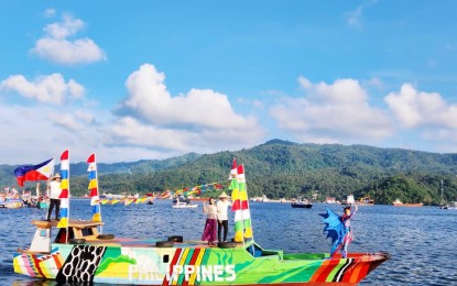 <p><strong>ATTRACTION.</strong> The Philippine boat in the Lembeh Strait Festival 2022 in Bitung City, North Sulawesi, Indonesia. The boat was designed by the Department of Tourism. <em>(Courtesy of the Philippine Consulate General in Manado)</em></p>