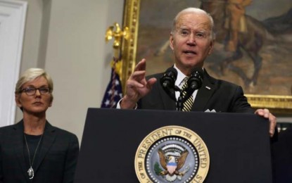 <p>US President Joe Biden delivers remarks on energy at the White House on Oct. 19, 2022 in Washington. <em>(Getty/Kyodo)</em></p>