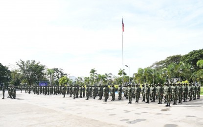 <p><strong>NEW COPS</strong>. A total of 181 new female police recruits take their oath as members of the Police Regional Office 3 (Central Luzon) at the parade grounds of Camp Olivas, City of San Fernando, Pampanga on Thursday (Oct. 20, 2022). After their oath-taking, the new police officers will further undergo the six-month mandatory basic training at the Regional Training School 3 in Magalang, Pampanga. <em>(Photo courtesy of PRO-3)</em></p>