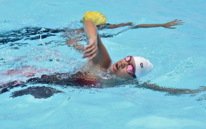 <p><strong>TOP JUNIOR SWIMMER.</strong> Nicola Diamante competes at the COPA Reunion Swim Challenge Leg 3 on Oct. 22, 2022. She is among the favorites to win in the COPA National Capital Region “One For All – All For One” Championships scheduled at the Teofilo Ildefonso Swimming Center inside the Rizal Memorial Sports Complex in Malate, Manila on May 17-19, 2024. <em>(Contributed photo)</em></p>