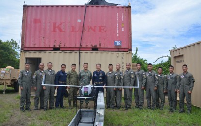 <p><strong>BOOSTED CAPABILITY.</strong> Personnel of the Puerto Princesa City, Palawan-based Western Command pose with a ScanEagle unmanned aerial system on Tuesday (Oct. 25, 2022). Aside from conducting intensified maritime air intelligence, surveillance, and reconnaissance in northeastern Palawan, these air assets will be particularly deployed to protect and secure the Malampaya Natural Gas-To-Power Project in Wescom's area of responsibility. <em>(Photo courtesy of Wescom)</em></p>