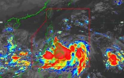 <p>PAGASA satellite image of Tropical Storm Paeng.</p>