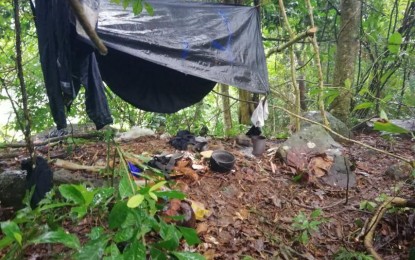 <p><strong>CAMP OUT.</strong> Troops from the 58th Infantry Battalion discover one of the hideouts of communist rebels in Barangay Pigsalohan, Gingoog City, Misamis Oriental province on Friday (Oct. 28, 2022). The encounter resulted in the death of one New People’s Army rebel. <em>(Courtesy of 58IB-4ID)</em></p>