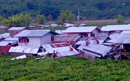 <p><strong>SALVAGING EFFORTS.</strong> Residents living beside the Taviran River in Barangay Taviran, Datu Odin Sinsuat, Maguindanao, try to save whatever valuables in their homes as the water continue to rise on Wednesday (Nov. 2, 2022). School classes in Cotabato City and Maguindanao have been suspended up to Friday following the flooding wrought by Severe Tropical Storm Paeng. <em>(Photo courtesy of Taviran resident Zumar Kadil Buayan Salik)</em></p>