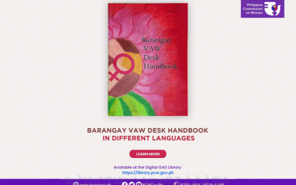 PCW's Barangay VAW Desk handbook available for online download ...