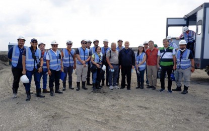 <p><strong>SITE INSPECTION.</strong> Transportation Sec. Jaime Bautista leads the inspection of the New Manila International Airport in Bulakan, Bulacan on Saturday (Nov. 5, 2022). Operations at the new gateway are targeted to start in 2027. <em>(Photo courtesy of DOTr)</em></p>