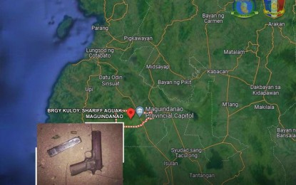 <p>Army map of Barangay Kuloy, Shariff Aguak, Maguindanao. <em>(Photo courtesy of 6ID)</em></p>