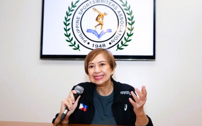 <p><strong>BOWLING LEGEND</strong>: Philippine Sports Commission (PSC) Commissioner Olivia "Bong" Coo talks to the media during the Philippine Sportswriters Association (PSA) Forum at the PSC Conference Room on Tuesday (Nov. 8, 2022). Coo announced the holding of the Women’s Martial Arts Festival at the Rizal Memorial Sports Complex (RMSC) in Malate, Manila on Nov. 12-17. <em>(Photo courtesy of PSC)</em></p>