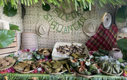 <p><strong>INDIGENOUS FOOD</strong>. The indigenous food of the Panay Bukidnon in Barangay Panuran, Lambunao, Iloilo on display during their first Indigenous People’s (IPs) Day on Monday (Nov. 7, 2022). The barangay celebrated IPs Day for the first time which served as a venue for them to showcase their customs, rituals, and traditions. <em>(Photo courtesy of Lambunaotourism FB)</em></p>