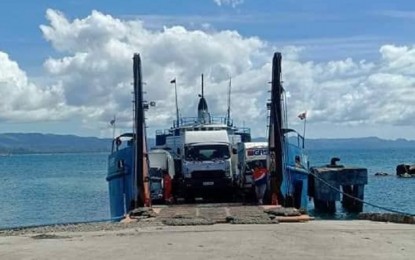 <p><strong>SUPPORT</strong>. The MV Felipe-FF Cruz roll on-roll off vessel rented by the Antique provincial government arrives in the province carrying various goods, including the 60 tons of assorted basic grocery items on Nov. 7. The Department of Trade and Industry (DTI) Western Visayas has coordinated with retailers in Iloilo for the augmentation of their stocks in Antique, one of the badly-affected provinces during the onslaught of Severe Tropical Storm Paeng. <em>(Photo courtesy of Province of Antique)</em></p>