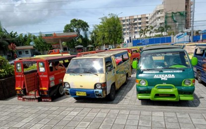 <p><strong>TRADITIONAL PUJs</strong>. Some of the traditional jeepneys in Bacolod City parked at the Bacolod City Government Center grounds on Nov. 7, 2022. In a statement on Thursday (Nov. 10, 2022), the city government, led by Mayor Alfredo Abelardo Benitez, said a series of meetings are being held between the local government unit and drivers and operators of both modernized and traditional jeepneys as the city aspires for a peaceful transition to fully modernized jeeps as a means of public transport. <em>(PNA photo by Nanette L. Guadalquiver)</em></p>
