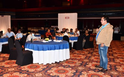 <p><strong>PRIORITIES</strong>. Negros Oriental Governor Roel Degamo speaks to department heads and government agency officials during the opening of the provincial Executive-Legislative Agenda planning workshop on Wednesday (Nov. 10, 2022). Degamo has prioritized health care and related services under his administration's three-year plan. <em>(Photo courtesy of Capitol PIO)</em></p>