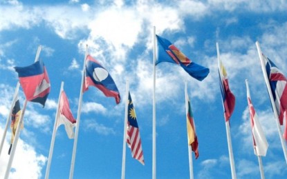 <p>Flags of ASEAN countries<em> (Photo courtesy of ASEAN.org)</em></p>