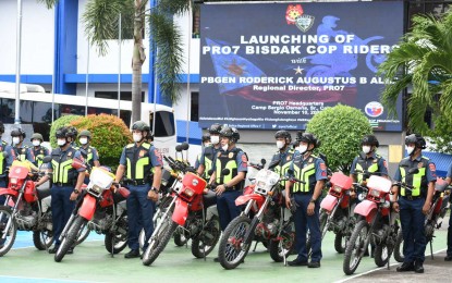 <p>"Bisdak Cop Riders" or motorcycle-riding police officers in Central Visayas <em>(Photo courtesy of Police Regional Office 7)</em></p>