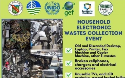 <p><strong>E-WASTE MANAGEMENT</strong>. Baguio City government urges households to bring their electronic and electrical wastes to the village halls for sorting and transport to the drop-off point as part of an activity to drum up the management of discarded these items that may cause harm to humans and the environment. The city’s initiative aims to make the public aware of the health and environment hazards of polybrominated diphenyl ethers (PBDEs) which are present in e-waste. <em>(PNA photo screenshot of the information poster)</em></p>