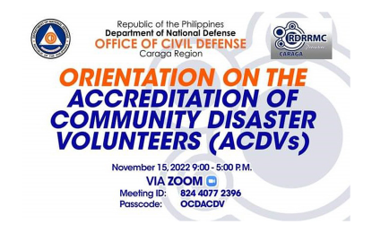 OCD sets accreditation for Caraga disaster volunteers