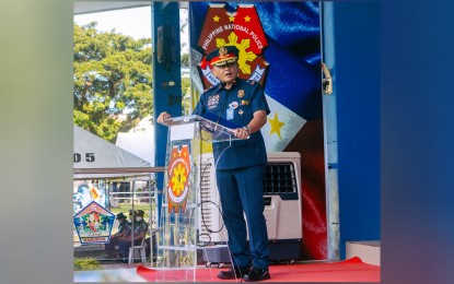 <p><strong>DIGITALIZATION</strong>. Brig. Gen. Rudolph Dimas, Police Regional Office in Bicol (PRO-5) chief, says the Dental Information Management Accuracy System (DIMAS) will serve as an electronic record-keeping management tool for the dental records of their personnel and their dependents, during its launch on Monday (Nov. 14, 2022). An accounting and information system tool will next be created for PRO-5 personnel. <em>(Photo courtesy of PRO-5)</em></p>