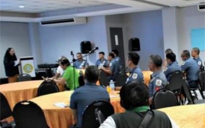 <p><strong>COMPETENCY TRAINING</strong>. Personnel tasked as police environment desk officers in various stations of the Negros Occidental Police Provincial Office attend the capacity enhancement training on the Provincial Tax Ordinance 2017-001 and related environmental laws on Nov. 8, 2022. They have been trained to boost the province’s campaign against illegal extraction and transport of sand and gravel materials. <em>(Photo courtesy of PIO Negros Occidental)</em></p>