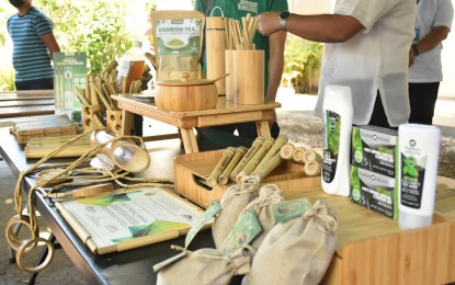 <p><strong>ENVIRONMENT-FRIENDLY.</strong> Some of the products on display at a bamboo exhibit and summit at Oriental Hotel in Palo, Leyte on Tuesday (Nov. 15, 2022). Towns in the province are encouraged to plant more bamboos to respond to growing global demand for its by-products.<em> (Courtesy of Palo LGU)</em></p>