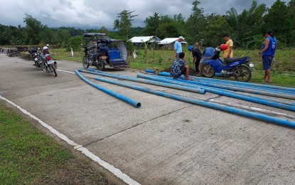 <p><strong>WATER CONNECTION</strong>. Personnel of the Sibalom Local Water District repair the dislodged water pipelines after the damage wrought by Severe Tropical Storm Paeng on Oct. 31, 2022. Antique Integrated Provincial Health Office information officer Irene Dulduco on Wednesday (Nov. 16, 2022) cautioned the public from drinking contaminated water to prevent being sick of acute gastroenteritis. <em>(Photo courtesy of Engr. Jonathan De Gracia)</em></p>