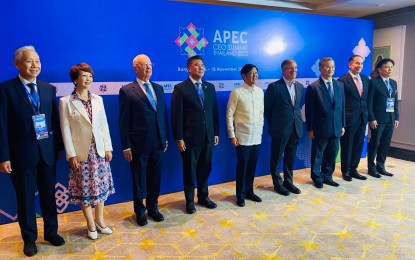 <p><strong>ASEAN CEO SUMMIT.</strong> President Ferdinand R. Marcos Jr. (center) poses for photo opportunity with fellow participants of the Asia-Pacific Economic Cooperation (APEC) CEO Summit in Bangkok, Thailand on Thursday (Nov. 17, 2022). Marcos emphasized the importance of diversifying energy sources to sustain global economic growth and avoid the worst impacts of climate change. <em>(Photo courtesy of the Office of the Press Secretary)</em></p>