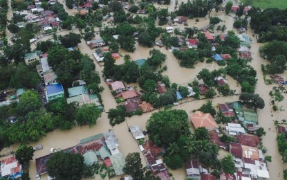 <p><strong>FLOODS. </strong>Many villages of the municipality of Malalag in Davao del Sur are submerged in floods on Thursday (Nov. 17, 2022). President Ferdinand R. Marcos Jr. assured that the national government is ready to provide relief assistance to families affected by flash floods and landslides in Davao del Sur and Davao Occidental provinces. <em>(Photo courtesy of Davao del Sur Provincial Information Office)</em></p>