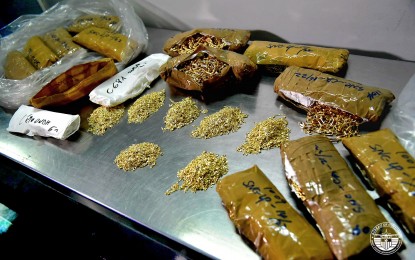 <p><strong>GOLD SMUGGLING. </strong>Bureau of Customs (BOC) officers seized at least 24 kg. of assorted gold jewelry, worth about PHP80 million, found hidden inside the lavatory of a passenger aircraft at the Ninoy Aquino International Airport (NAIA) on Thursday (Nov. 17, 2022). The Customs boarding inspector uncovered the multi-million worth of jewelry during boarding formalities on the airplane. <em>(Photo courtesy of BOC-NAIA)</em></p>