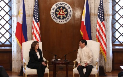 <p>President Ferdinand R. Marcos Jr. and US Vice President Kamala Harris<em> (PNA photo by Rey Baniquet)</em></p>