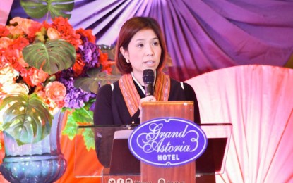 <p><strong>DIGITAL GOVERNANCE</strong>. Department of Budget and Management (DBM) Secretary Amenah Pangandaman delivers a message during Mindanao League of Local Budget Officers (MLLBO) Annual Conference and Seminar in Zamboanga City on Monday (Nov. 21, 2022). She said efforts must be made to enhance digital governance in the country. <em>(Photo courtesy of DBM)</em></p>