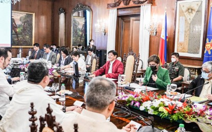 <p><strong>PUBLIC-PRIVATE TIE-UPS</strong>. President Ferdinand R. Marcos Jr. holds a meeting with representatives of the healthcare cluster of the Private Sector Advisory Council (PSAC) at Malacañan Palace on Thursday (Nov. 24, 2022). During their meeting, Marcos said he wanted more public-private partnerships in healthcare to expand access to higher-quality health services in the country. <em>(Photo courtesy of the Office of the Press Secretary)</em></p>