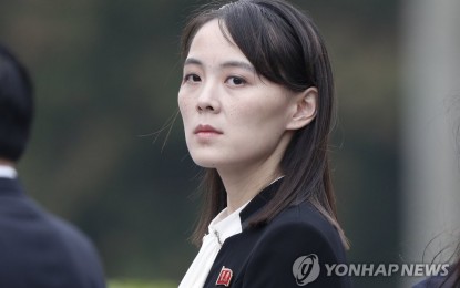 <p><strong>'STOOGE'</strong> Kim Yo-jong, North Korean leader Kim Jong-un's sister and currently vice department director of the ruling Workers' Party's Central Committee, is pictured as she visits Ho Chi Minh Mausoleum in Hanoi, in this file photo dated March 2, 2019.  She slammed South Korea's Yoon Suk-yeol for seeking more independent sanctions on Pyongyang. <em>(Yonhap)</em></p>