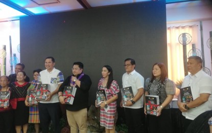 <p><strong>HERITAGE</strong>. Antique launches the 21-volume “Duna, Kinaiya, kag Paranublion” (A Cultural Inventory of the Province of Antique) containing the various cultural heritage produced during the one year cultural mapping in the province on Friday (Nov. 25, 2022). Antique Rep. Antonio Agapito Legarda (fourth from left), in his message, said their cultural heritage will be the backbone of Antique's pride. <em>(PNA photo by Annabel Consuelo J. Petinglay)</em></p>