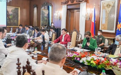 <p>President Ferdinand R. Marcos Jr. meets with representatives of the healthcare cluster of the Private Sector Advisory Council (PSAC) on Nov. 24, 2022. <em>(Photo courtesy of Bongbong Marcos Facebook page)</em></p>