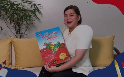 <p><strong><span data-preserver-spaces="true">VIRTUAL STORYTELLING  </span></strong><span data-preserver-spaces="true">Vice President and Education Secretary Sara Duterte joins the nationwide celebration of Reading Day on Monday (Nov. 28, 2022). The Department of Education (DepEd) called on partners to be reading champions and be an example to the young generation. </span><em><span data-preserver-spaces="true">(Screengrab)</span></em></p>
<p><span data-preserver-spaces="true"> </span></p>