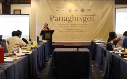 <p><strong>SPORTS DEV’T.</strong> Dr. Jezreel Abarca, the chairperson of the UP-Min Department of Human Kinetics, underscored Monday (Nov. 28, 2022) during the 'Panaghisgot' forum in Davao City the need for the establishment of the Mindanao Sports Development Program. She said it is key to sustaining sports development programs in Mindanao.<em> (Photo courtesy of UP-Min)</em></p>