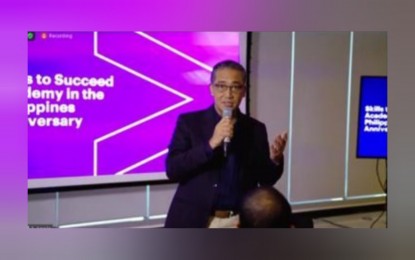 <p><strong>UPSKILLING</strong>. Accenture Philippines country managing director Lito Tayag answers question from the media during a press conference on Tuesday (Nov. 29, 2022). Accenture Philippines reaffirms its commitment to continue its Skills to Succeed Academy program to improve Filipinos' employability. <em>(Screenshot from Accenture Zoom meeting)</em></p>