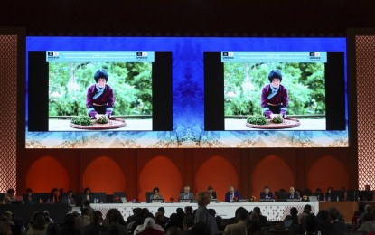 <p>UNESCO LIST The item "Traditional tea processing techniques and associated social practices in China" is examined during the 17th session of the Unesco Intergovernmental Committee for the Safeguarding of the Intangible Cultural Heritage in Rabat, Morocco, Nov. 29, 2022.  China's traditional tea-processing is now included in the cultural heritage list. <em>(Xinhua/Xu Supei)</em></p>